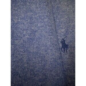 Ralph Lauren Cashmere XXL Men's Denim Blue Crew Sweater. NEW Washable Cashmere
